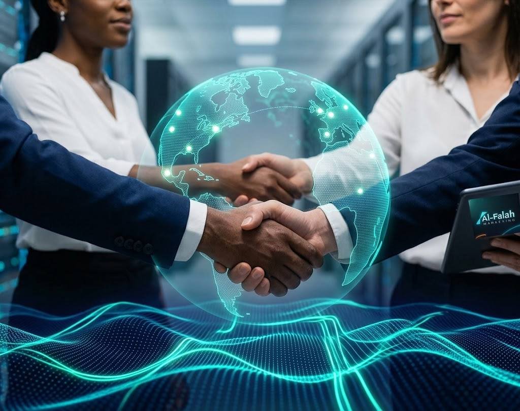Global partnership handshake
