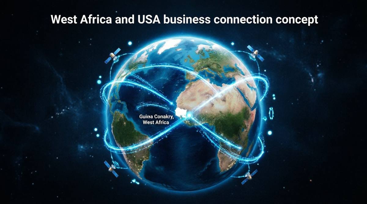 West Africa USA connection globe